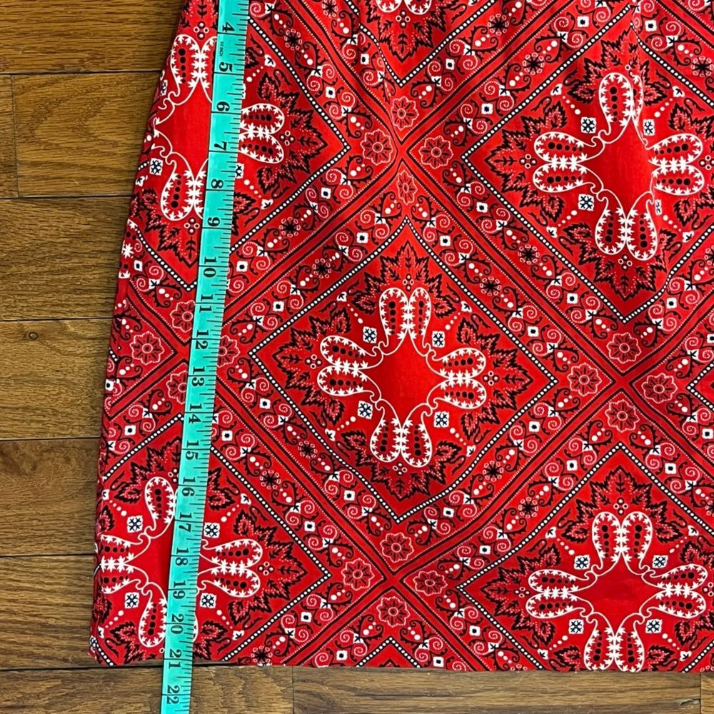 Coldwater Creek Bandana Wrap Skirt Red Women's S Western A Line Boho Western - Picture 4 of 7